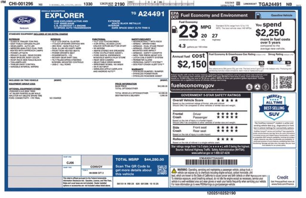 New 2026 Ford Explorer Active SUV