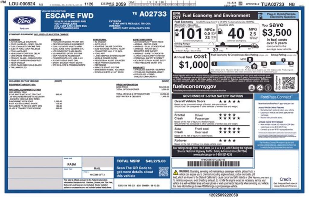 New 2026 Ford Escape Base SUV
