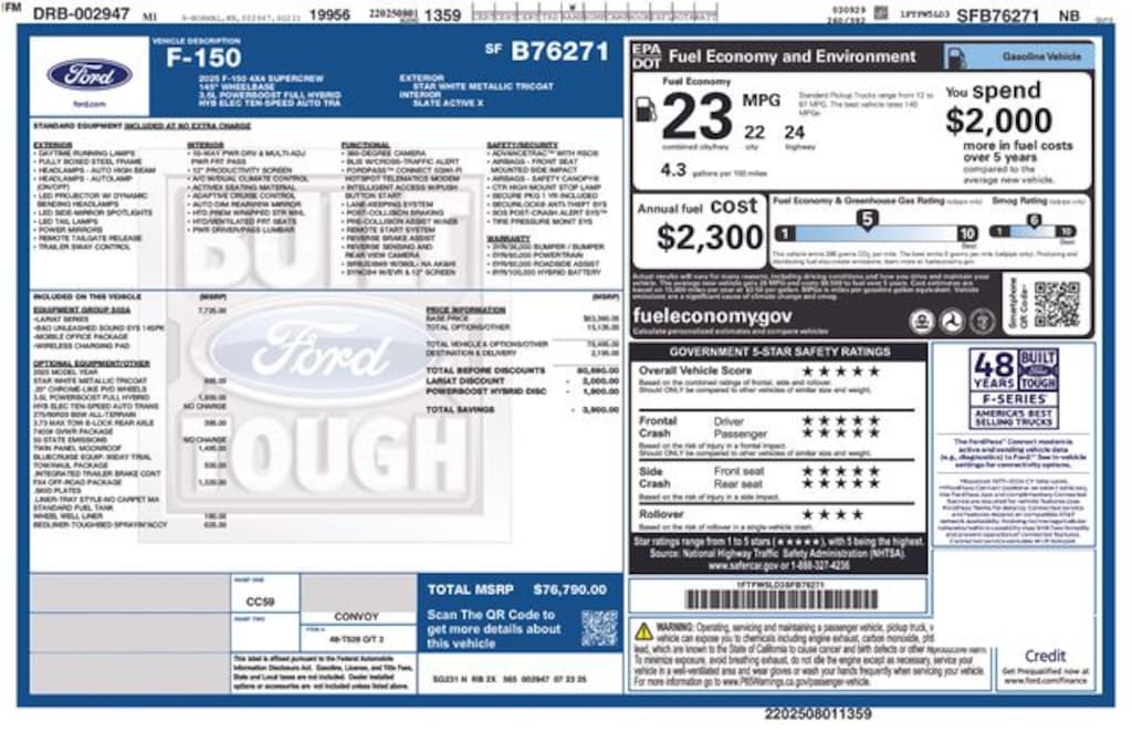 New 2025 Ford F-150 Lariat Truck
