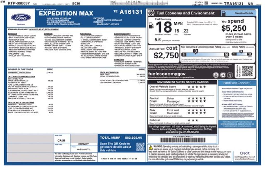 New 2026 Ford Expedition Max Active SUV