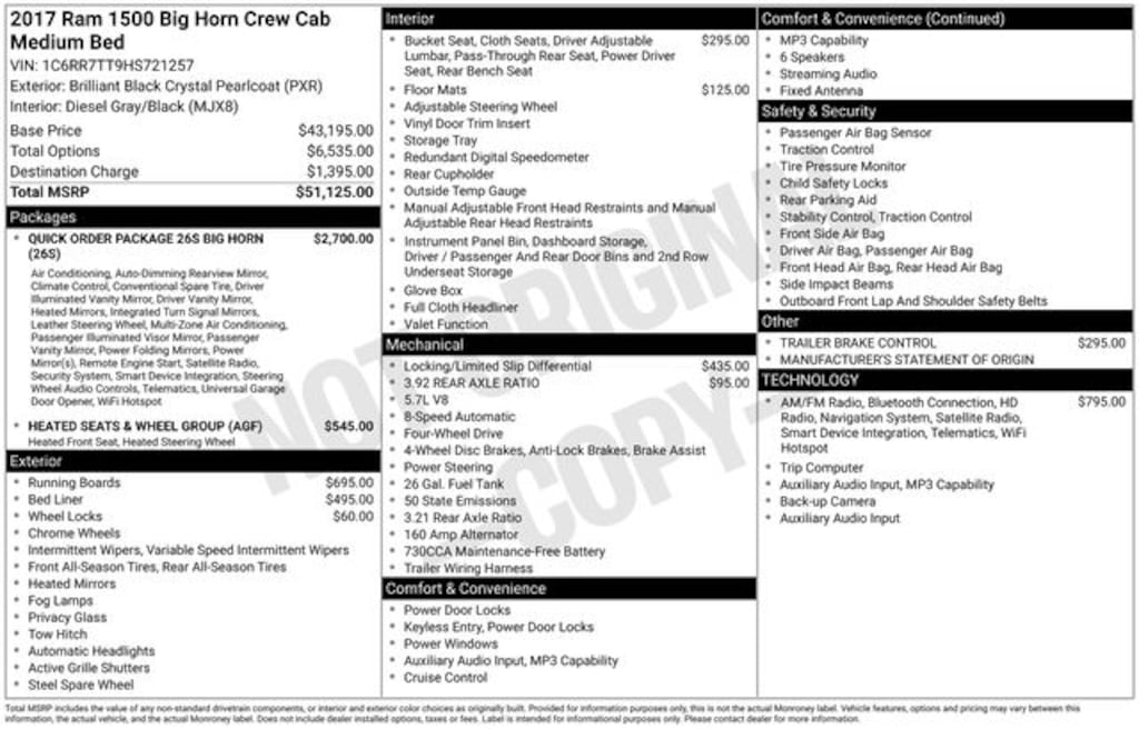 Used 2017 Ram 1500 SLT Truck Crew Cab