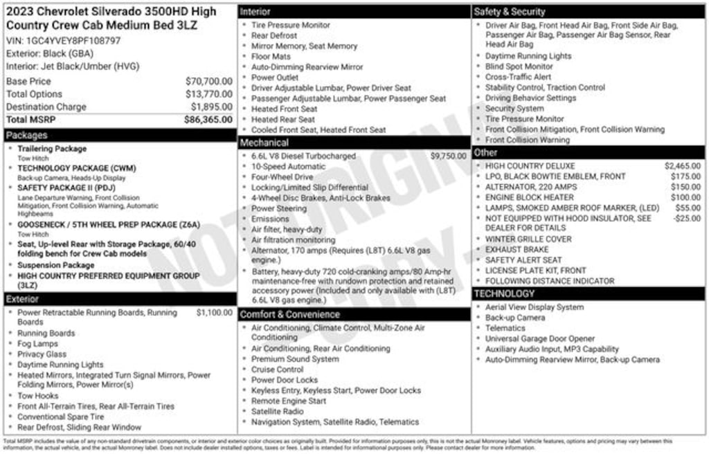 Certified 2023 Chevrolet Silverado 3500 HD High Country Truck Crew Cab