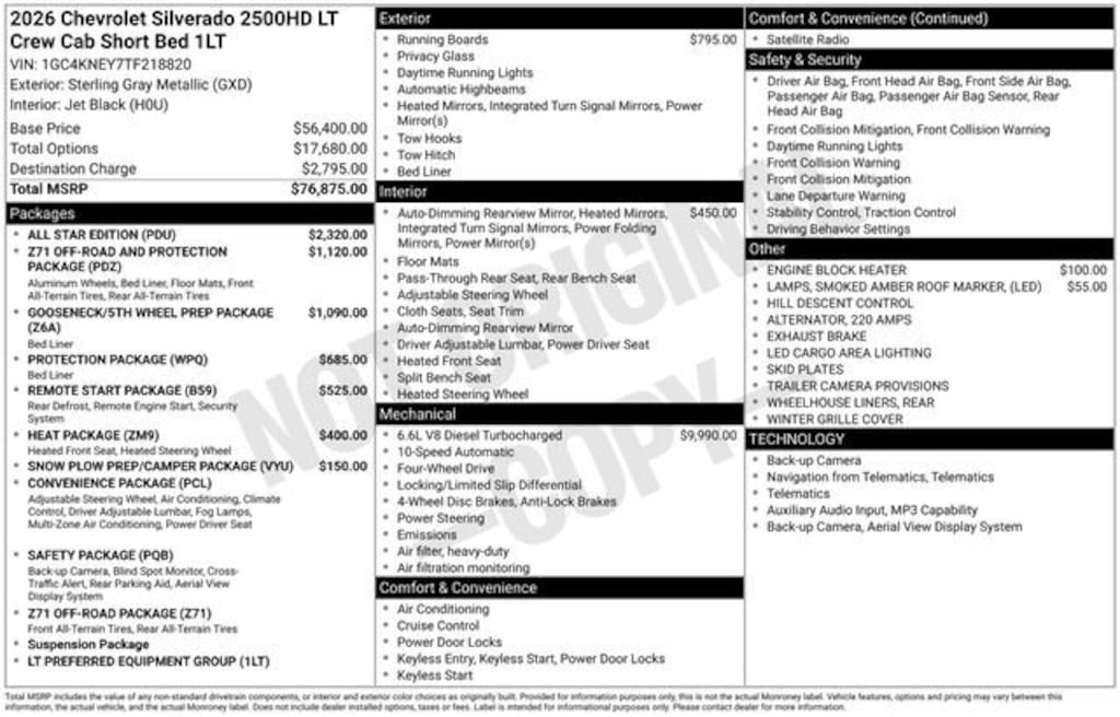 New 2026 Chevrolet Silverado 2500 HD LT Truck