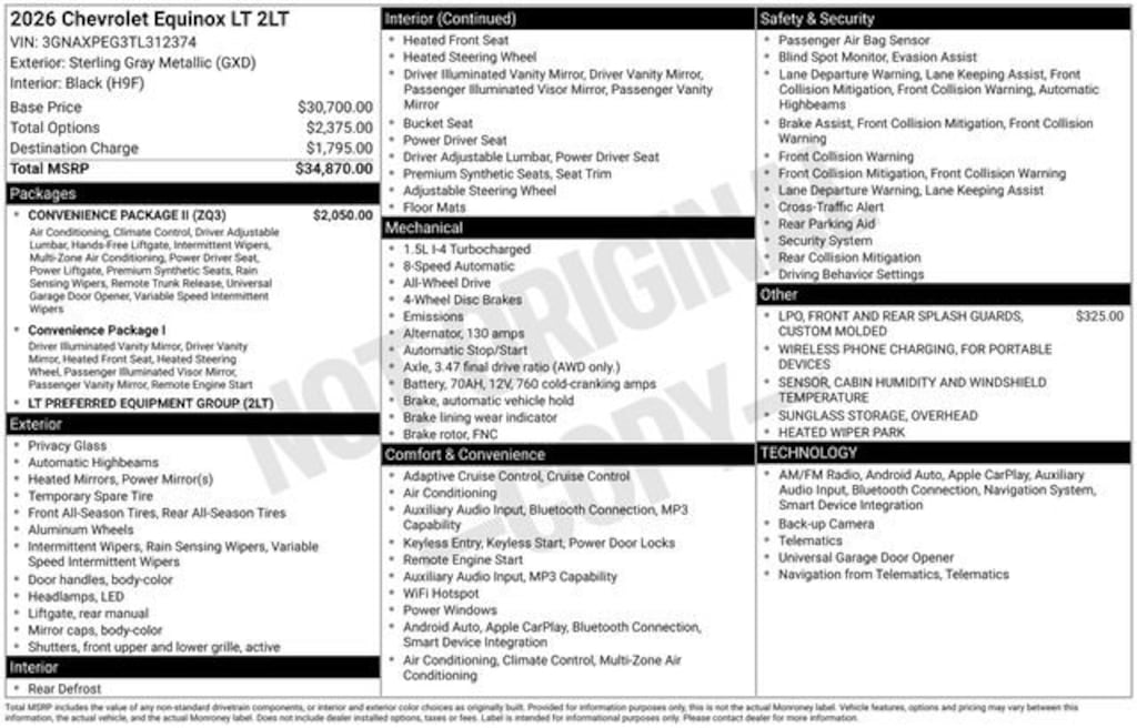 New 2026 Chevrolet Equinox LT SUV