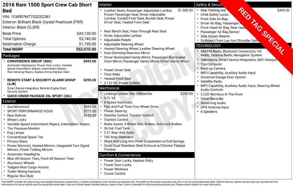2016 RAM 1500 Pickup