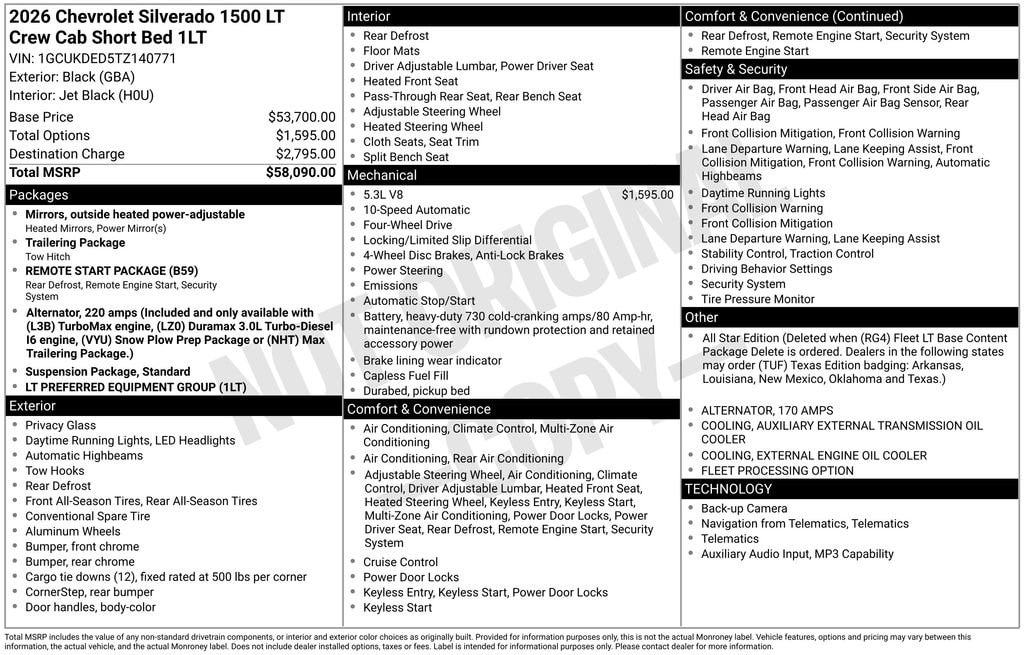 2026 Chevrolet Silverado 1500 Truck 