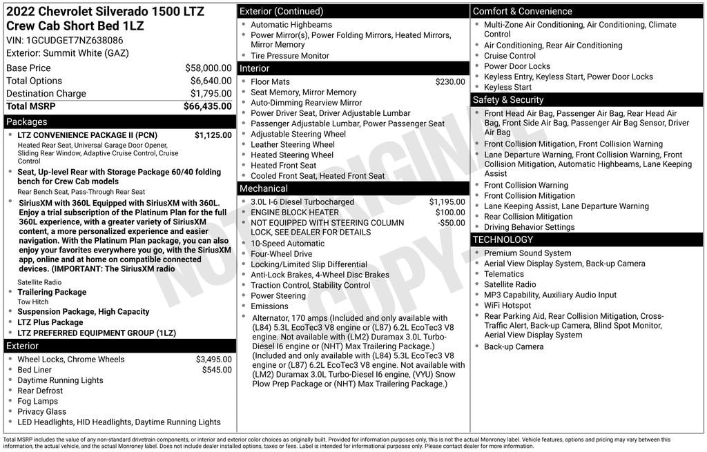 Used 2022 Chevrolet Silverado 1500 LTZ Truck