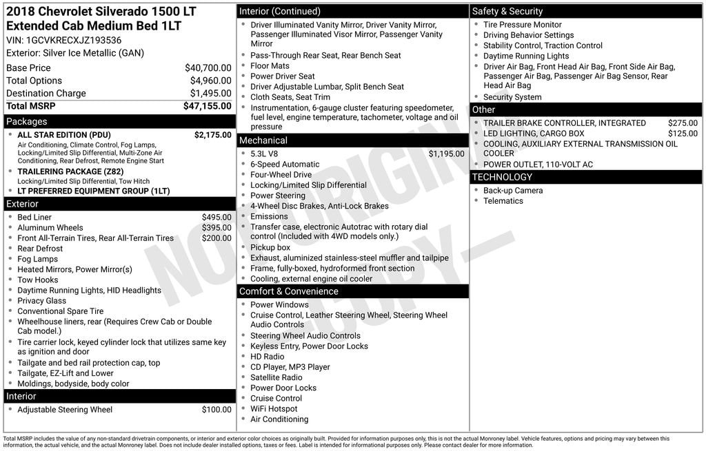 2018 Chevrolet Silverado 1500 LT