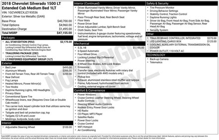 2018 Chevrolet Silverado 1500 LT Truck