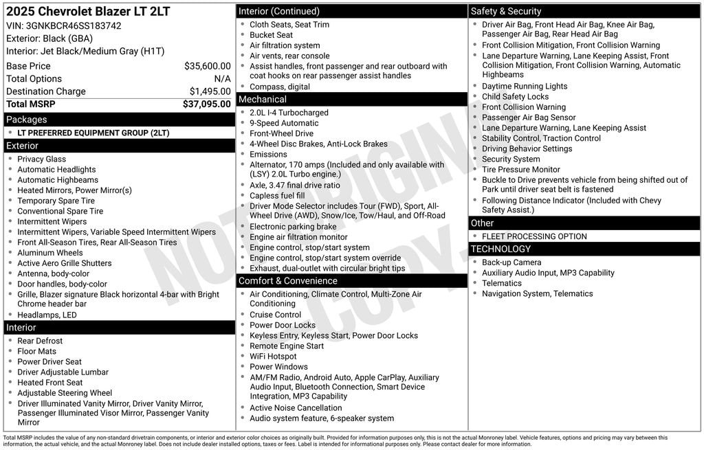 2025 Chevrolet Blazer SUV 