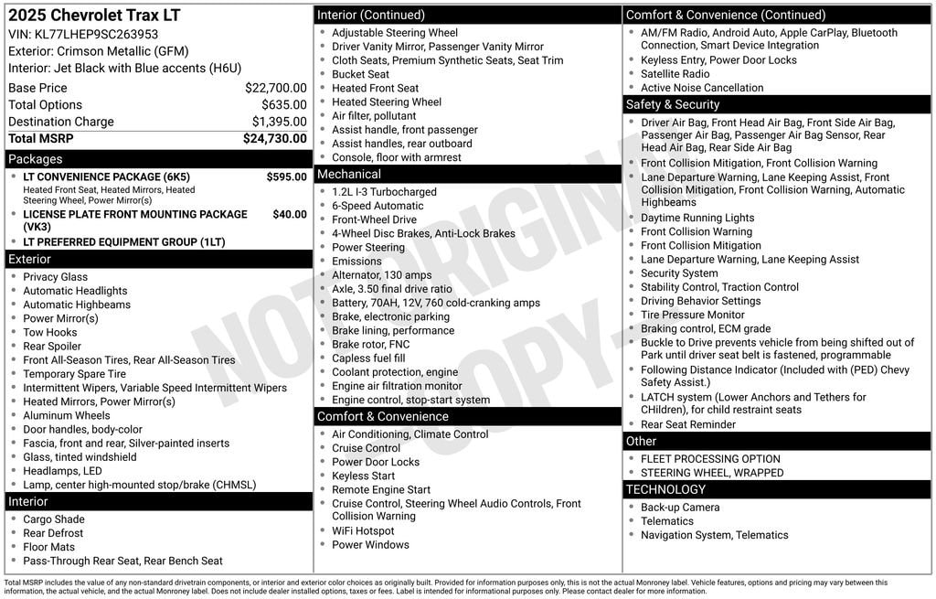 2025 Chevrolet Trax SUV 