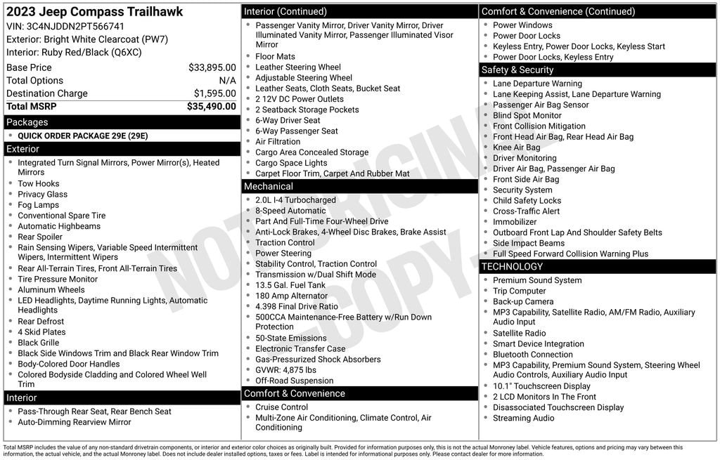 2023 Jeep Compass Trailhawk 4X4's photo