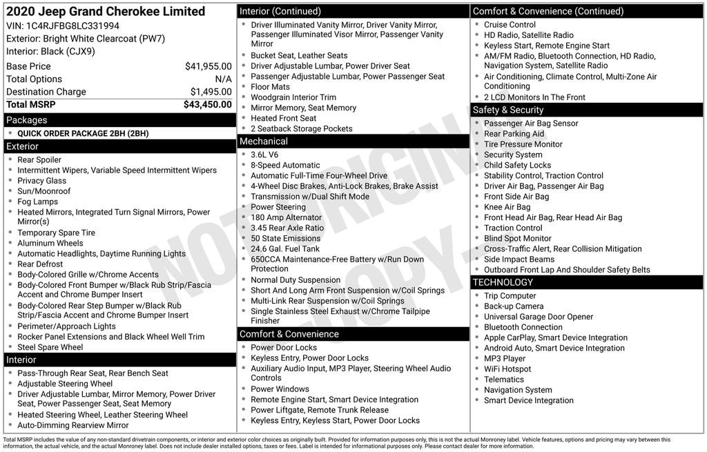 2020 Jeep Grand Cherokee Limited