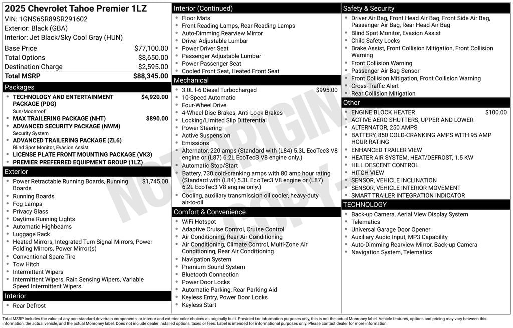 Used 2025 Chevrolet Tahoe Premier SUV