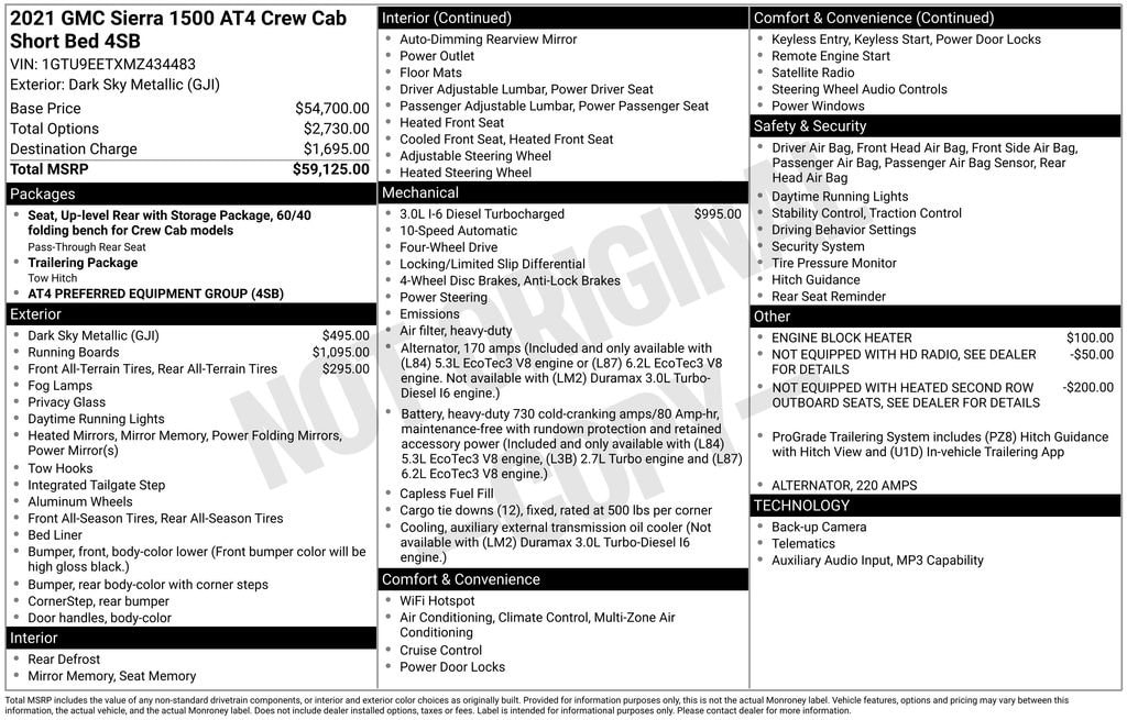2021 GMC Sierra 4WD Crew Cab Short Box AT4's photo