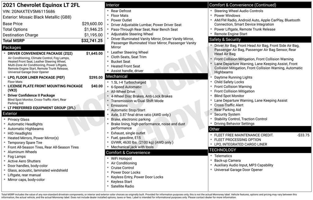 2021 Chevrolet Equinox 2FL