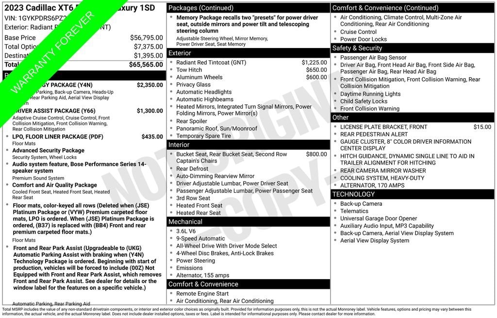 2023 Cadillac XT6 Premium Luxury Auto 4WD's photo