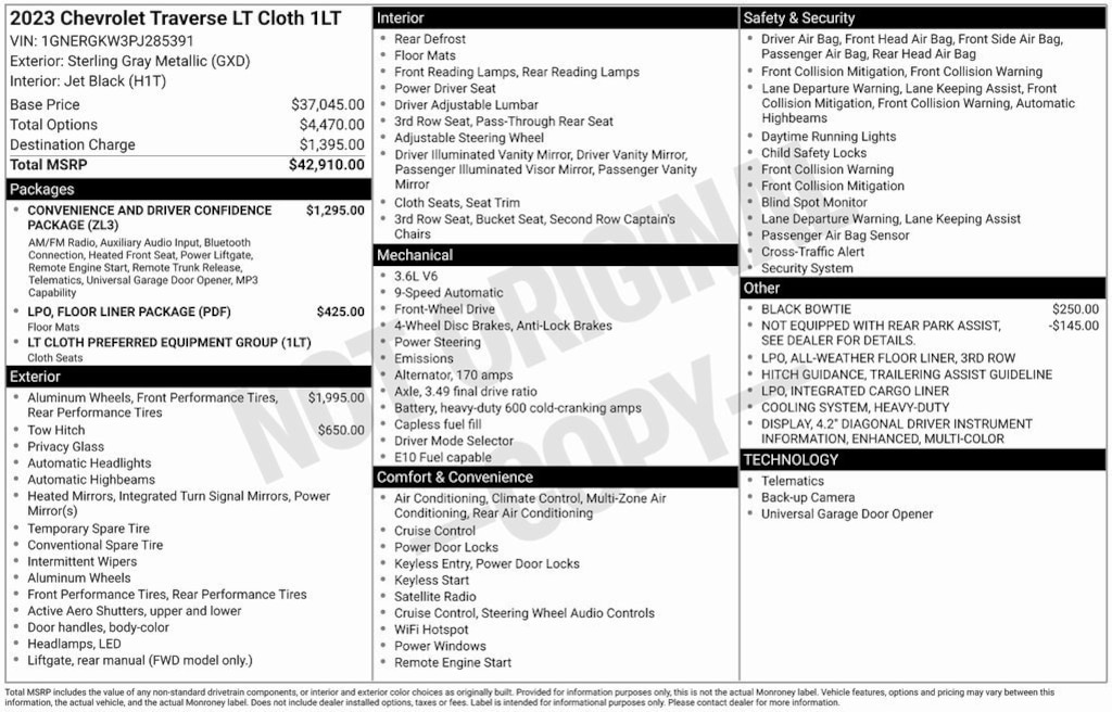 Used 2023 Chevrolet Traverse LT Cloth SUV