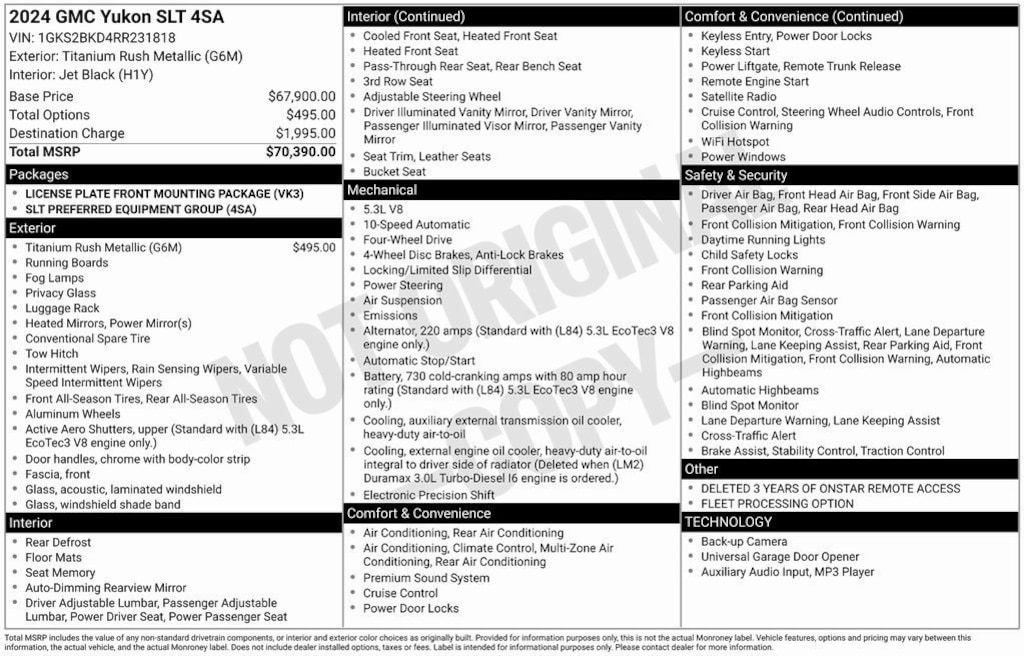 Used 2024 GMC Yukon SLT SUV