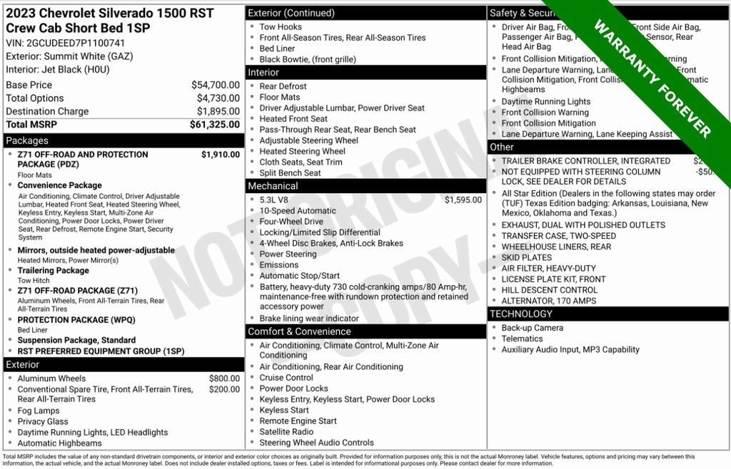 2023 Chevrolet Silverado 1500 Truck 