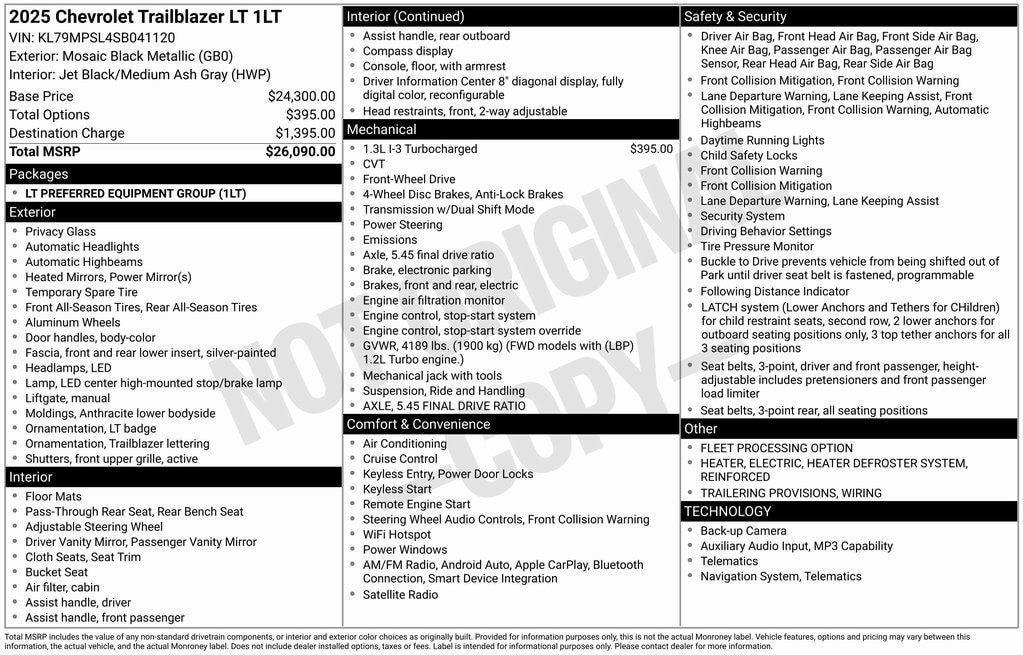 2025 Chevrolet Trailblazer LT
