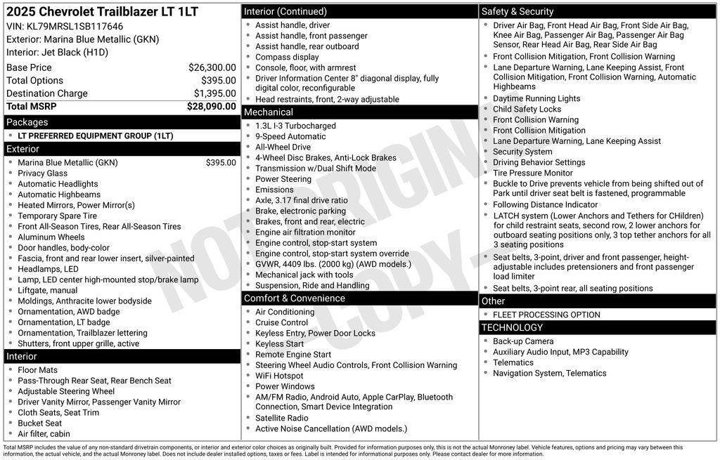 2025 Chevrolet Trailblazer SUV 