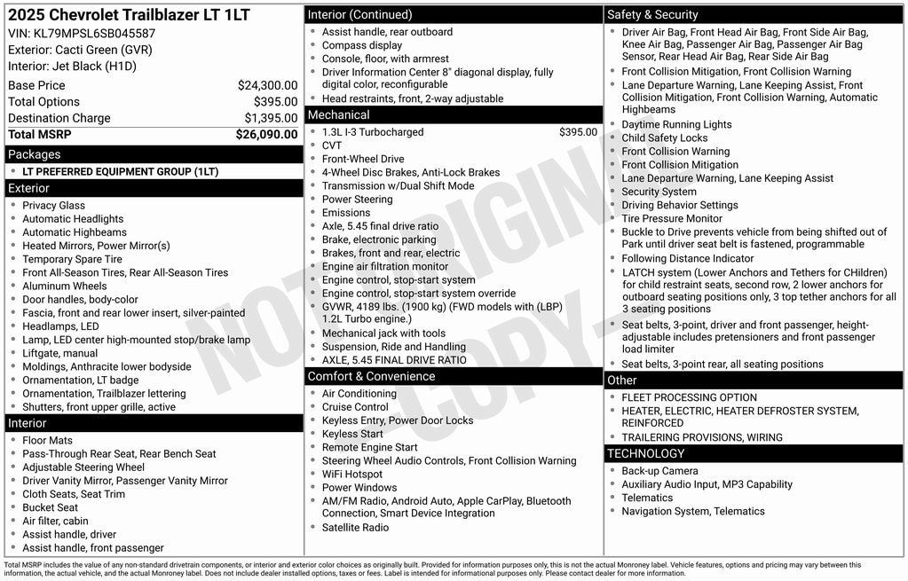 2025 Chevrolet Trailblazer LT
