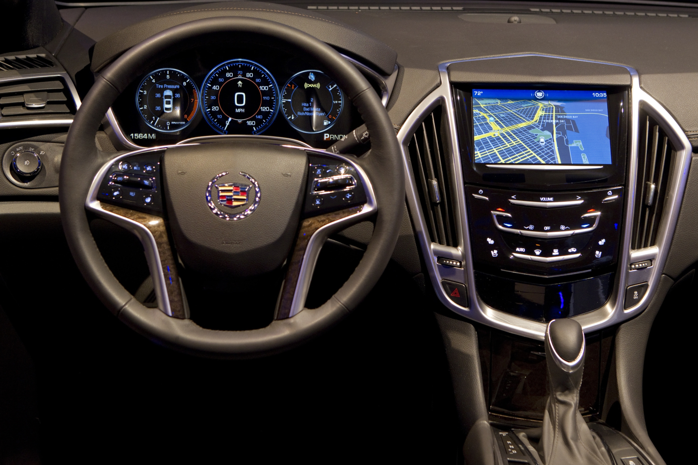 Cadillac XTS interior featuring the CUE dashboard