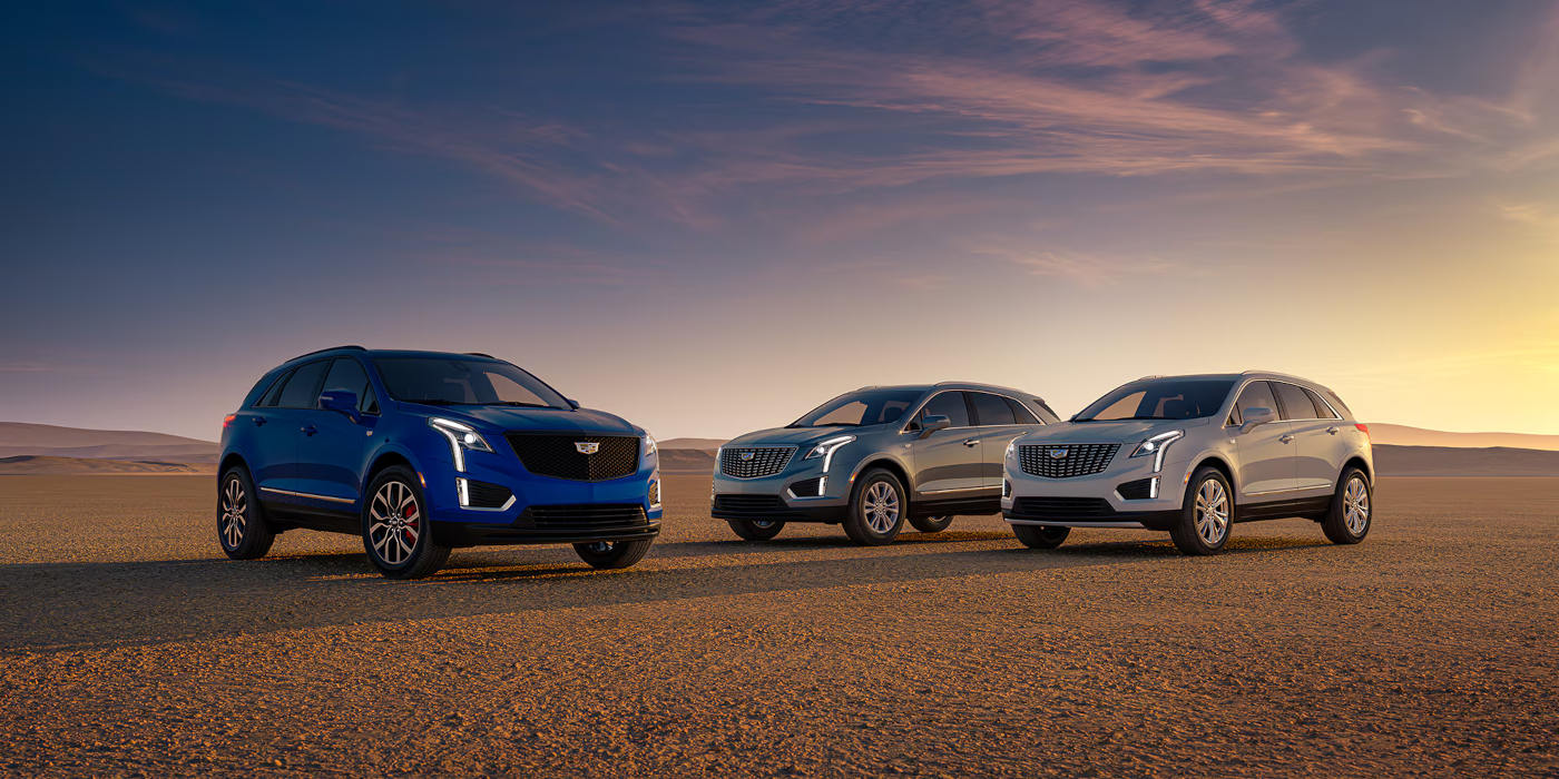 3 Cadillac XT5 Parked