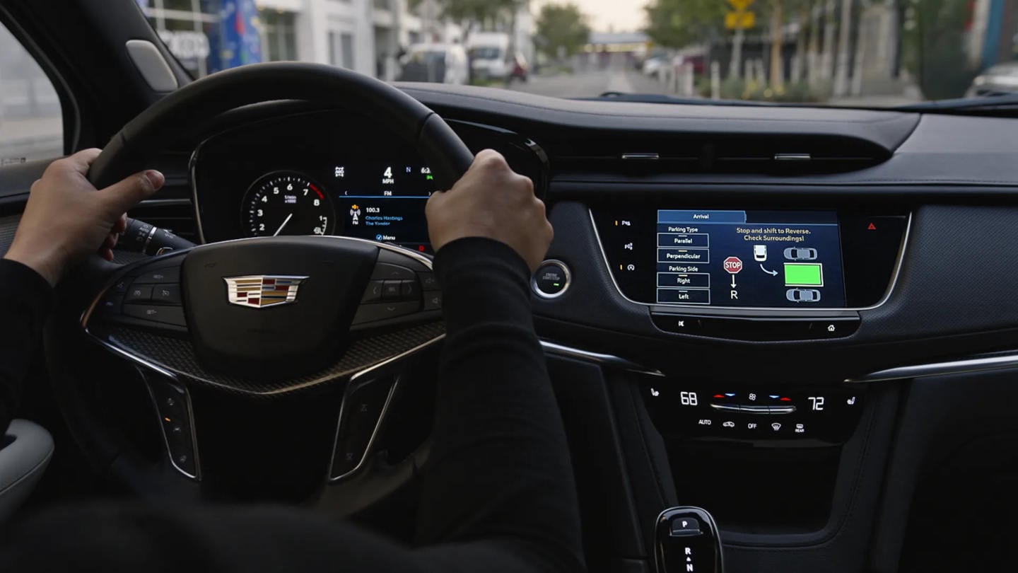 Cadillac Enhanced Automatic Parking Assist on dashboard