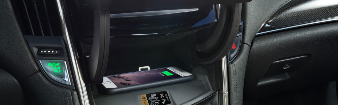 Cadillac interior with wireless charging