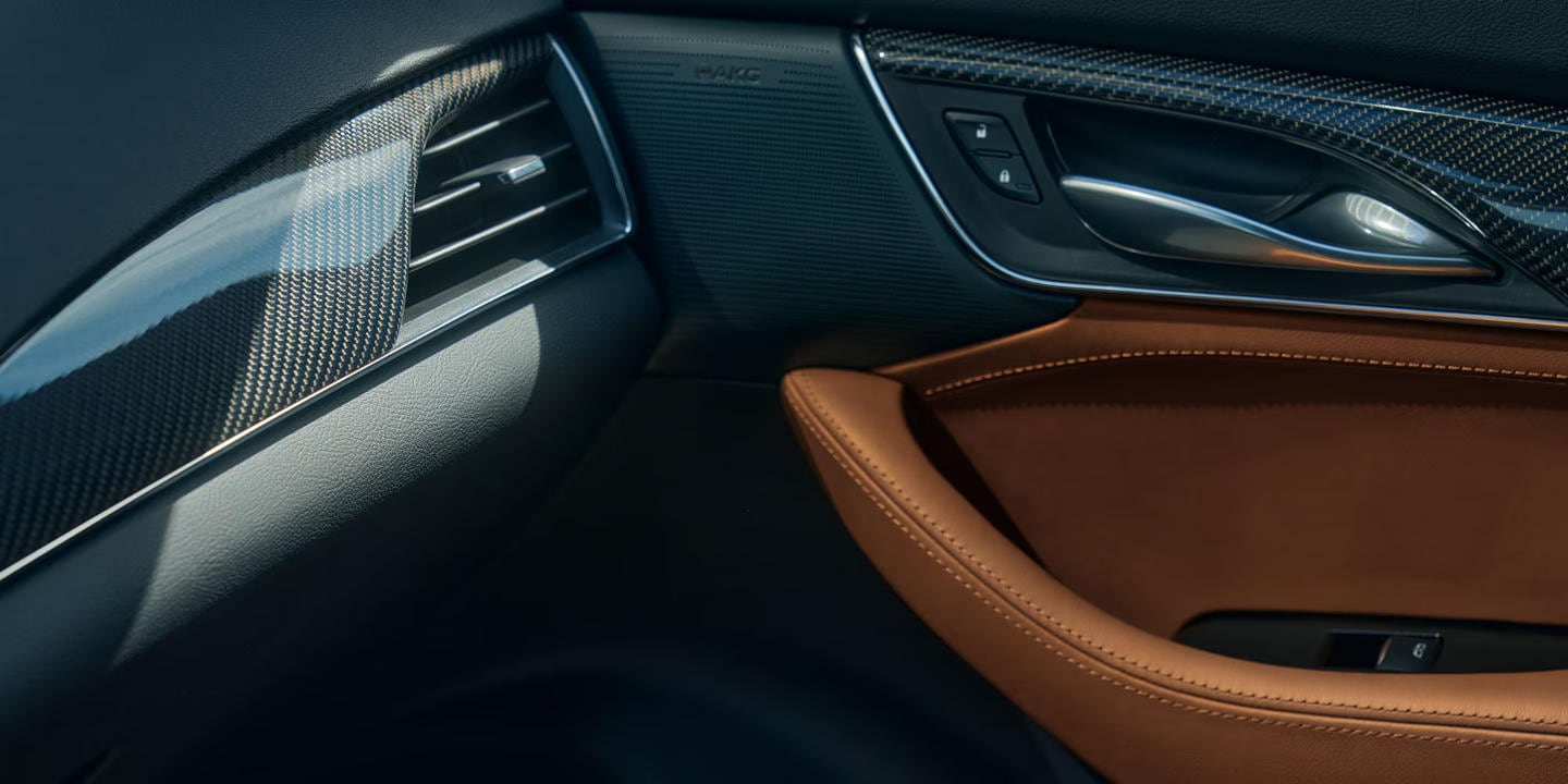 Close up of Cadillac door handle