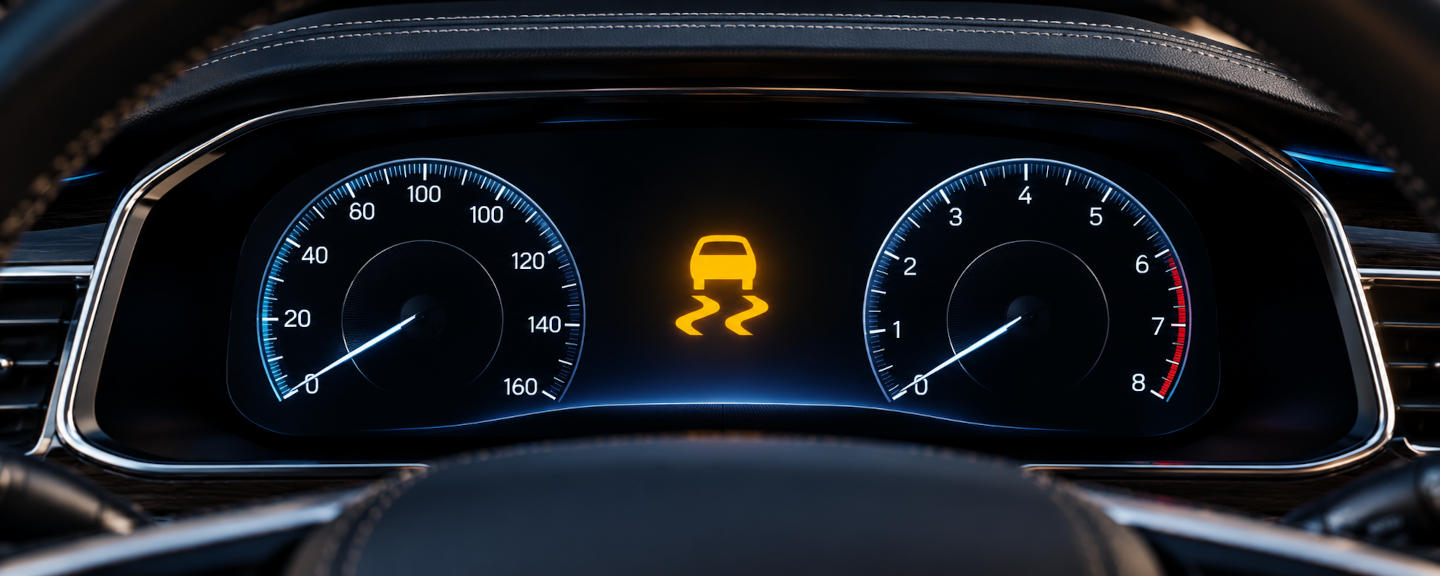 Cadillac&nbsp;Stabilitrak warning light on a dashboard