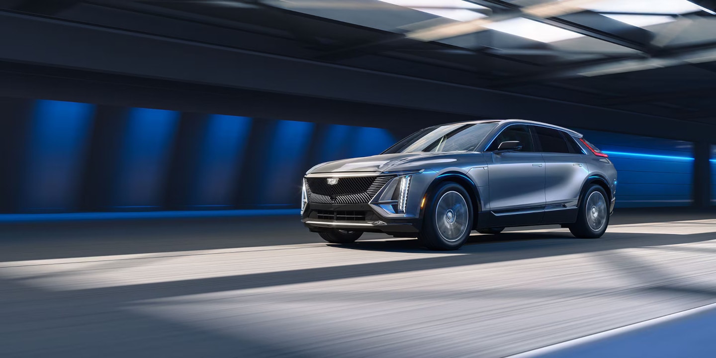 2026 Cadillac LYRIQ driving in a tunnel