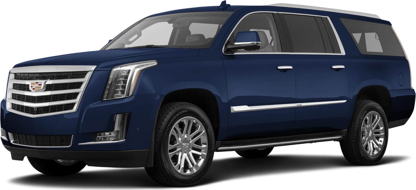 Cadillac Escalade blue side view