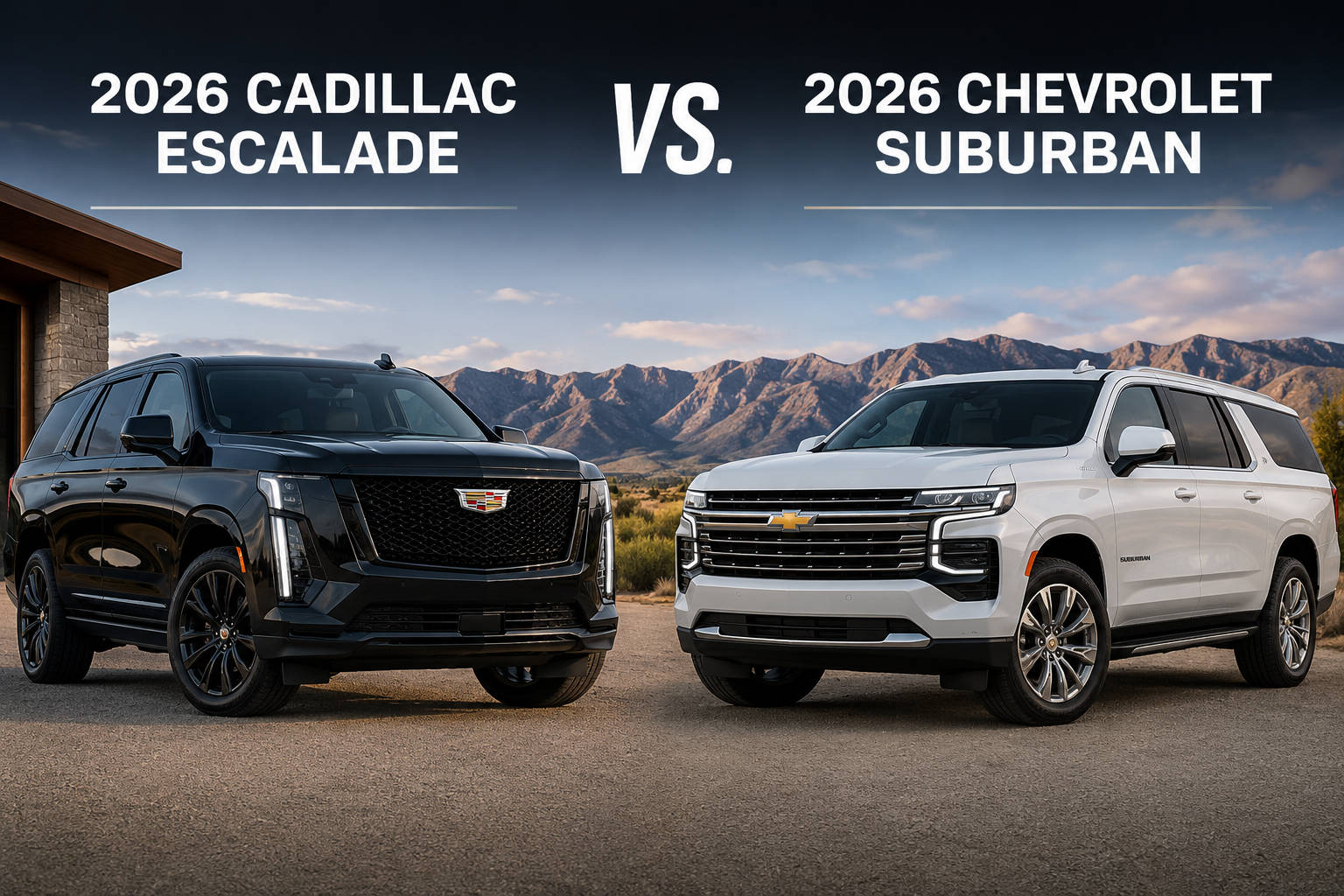 Picture of a&nbsp;2026 Cadillac Escalade vs. Chevrolet Suburban