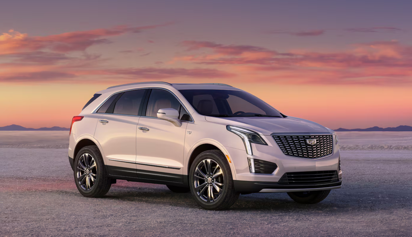 2026 Cadillac XT5 luxury SUV parked at sunset