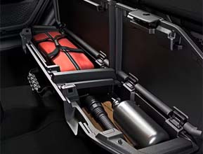 lockable rear seat storage