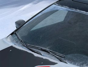 windshield wiper de-icer