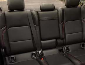 three-passenger rear seating