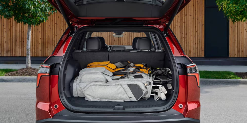 2025 Chevy Equinox rear view with hatchback open