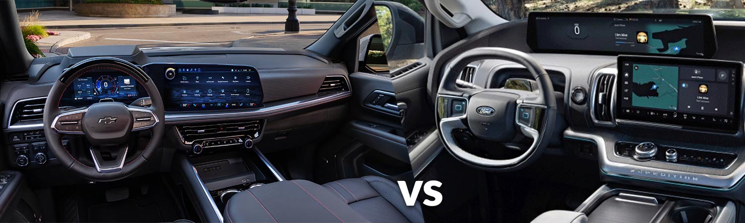 2026 Chevy Tahoe vs. 2026 Ford Expedition interior