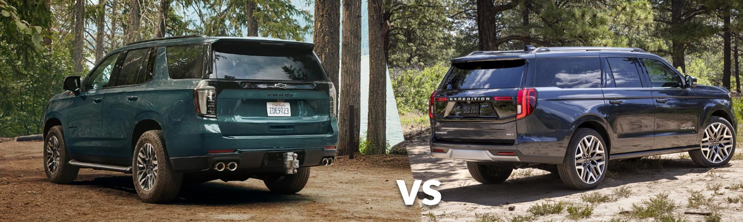 2026 Chevy Tahoe vs. 2026 Ford Expedition back