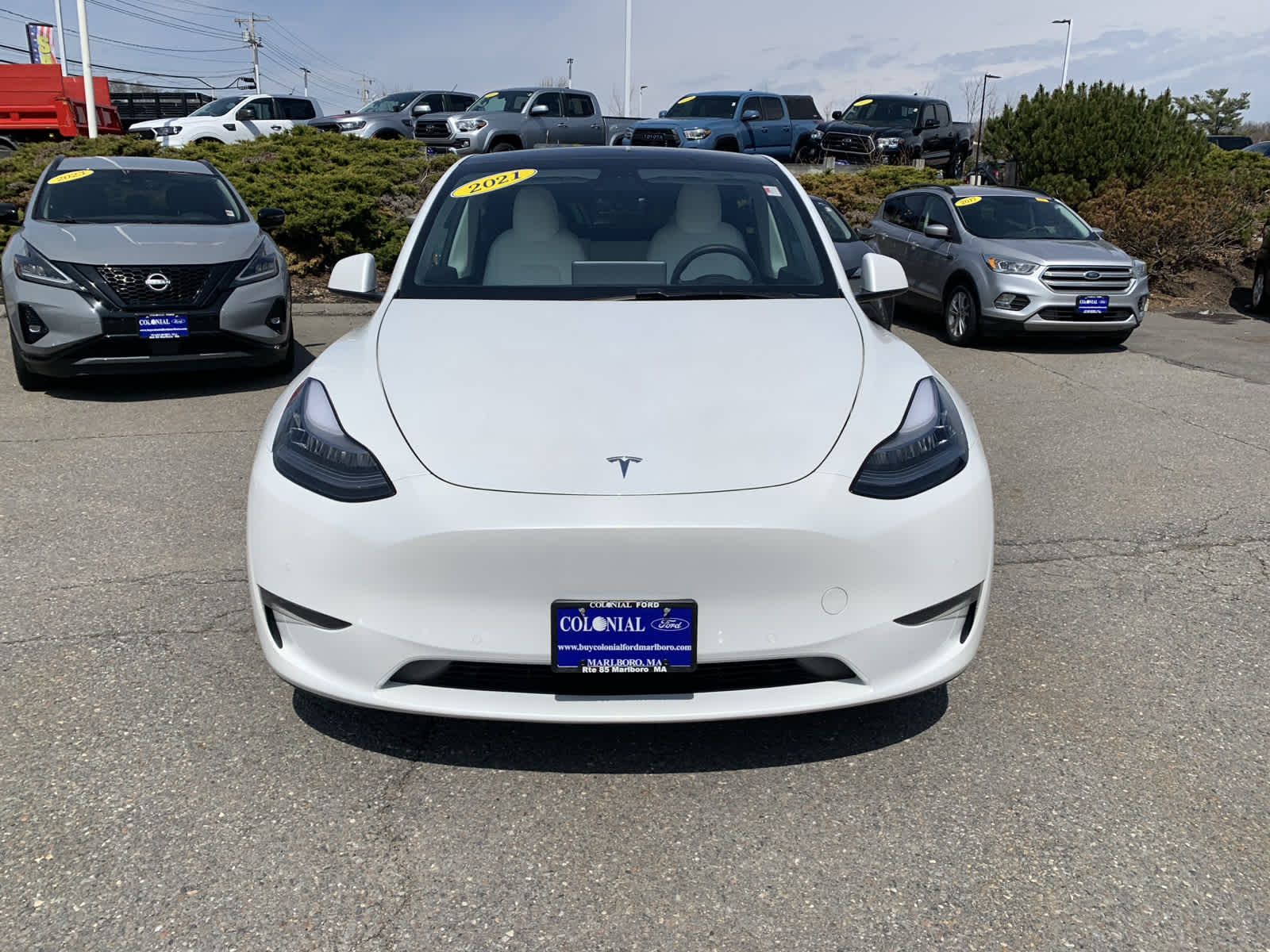 Used 2021 Tesla Model Y Long Range with VIN 5YJYGDEE9MF076060 for sale in Marlboro, MA