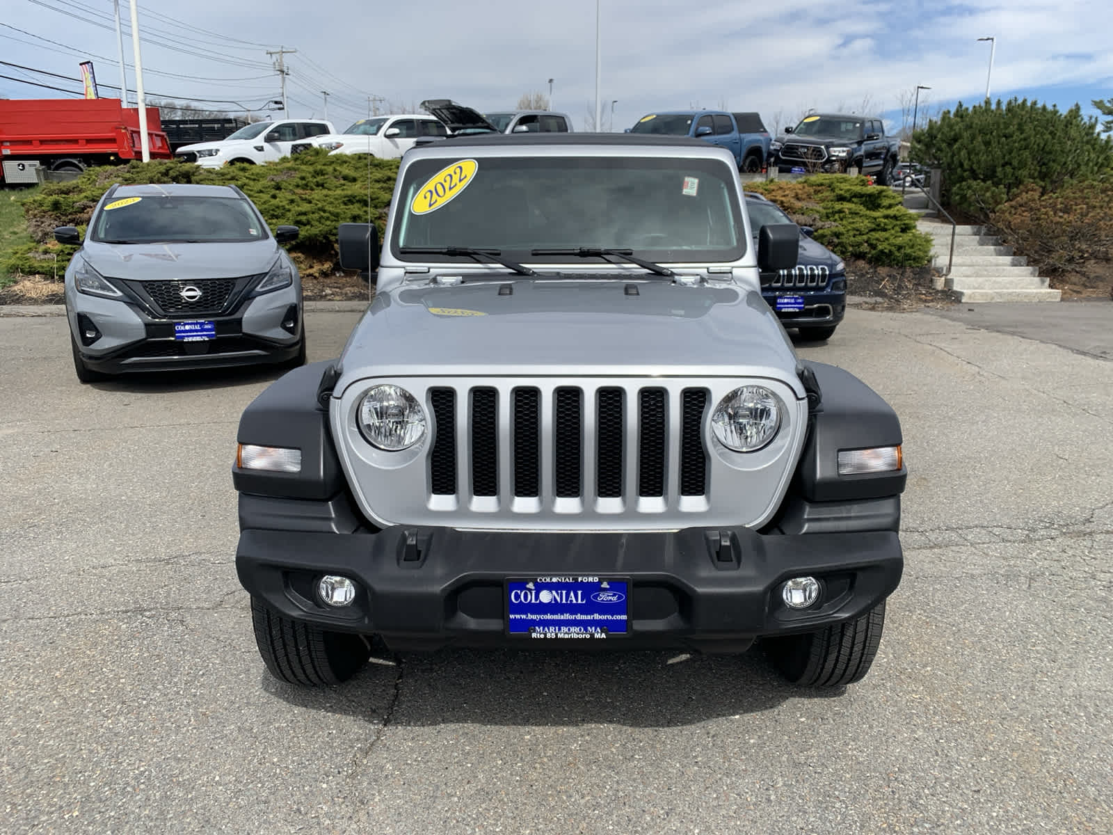 Used 2022 Jeep Wrangler Unlimited Sport S with VIN 1C4HJXDM8NW224563 for sale in Marlboro, MA