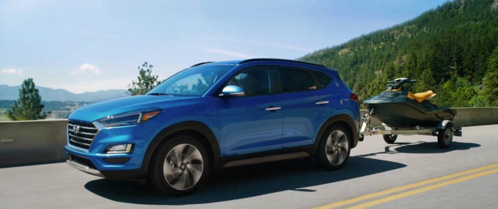Hyundai Tucson Towing a boat