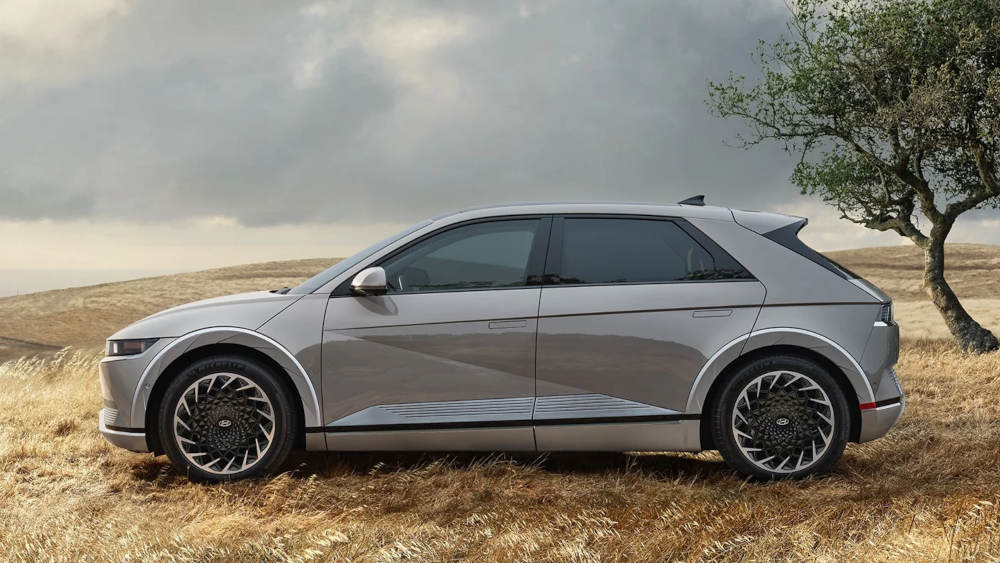 2024 Hyundai IONIQ 5 parked by a tree