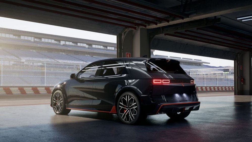 2025 Hyundai IONIQ 5 N parked in a garage