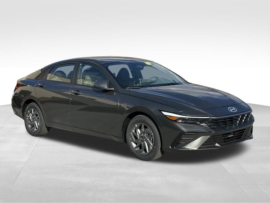 New 2026 Hyundai Elantra Hybrid Blue Sedan