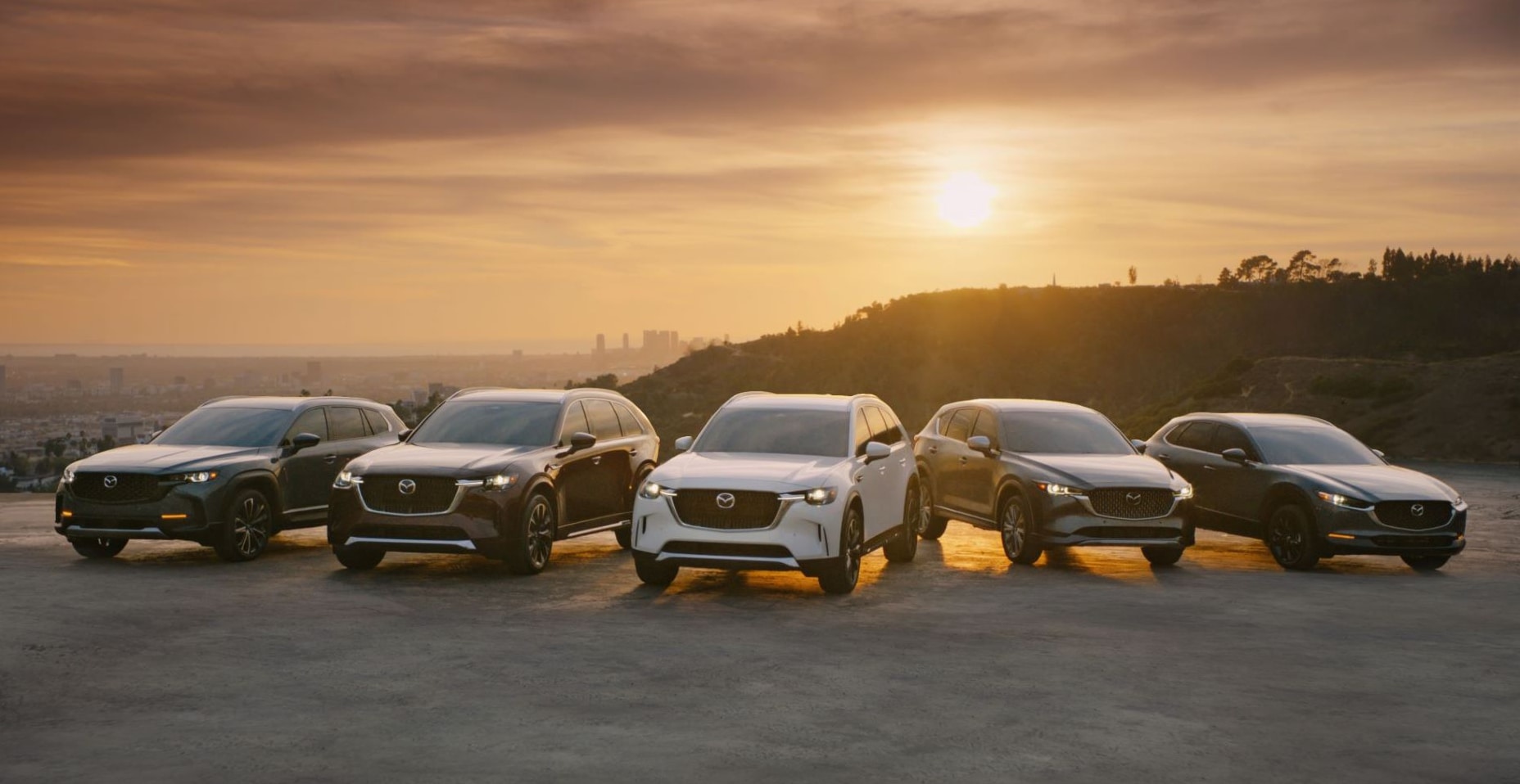 Mazda family at sunset